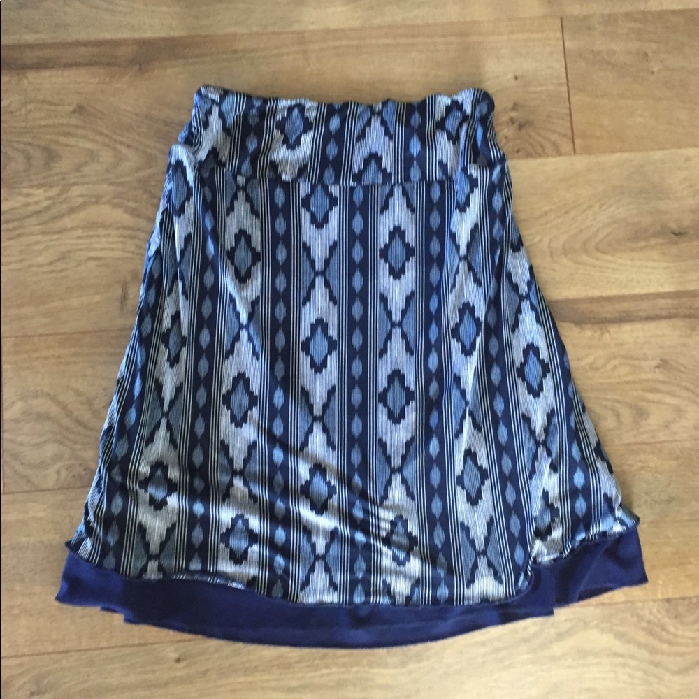 Reversible Jersey Skirt Navy/Pattern